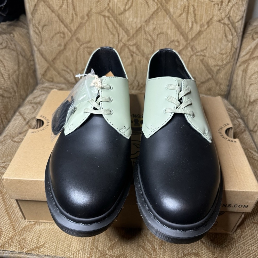 DR. MARTENS 1461 CONCEPTS SIZE 8 AW004 BLACK GREEN LEATHER DERBY SHOES